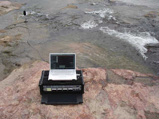 Photograph of Experimental 2 in the Llano River